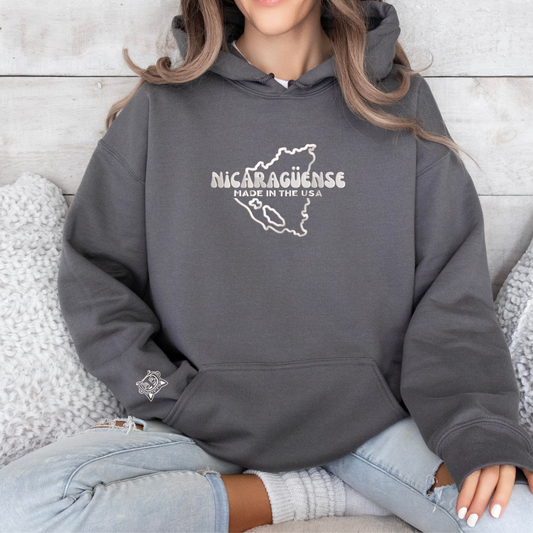 Made In The USA Embroidered Hoodie Sweatshirt